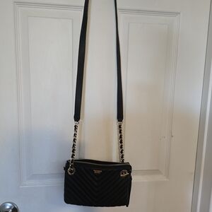 Victoria's Secret Black Quilted Crossbody Bag